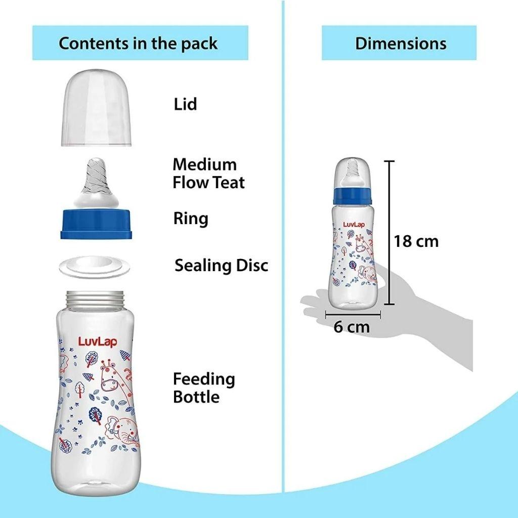 Luvlap Baby Feeding Bottle - Slim/Normal Neck Bottle (Pack of 2) - AeonCare
