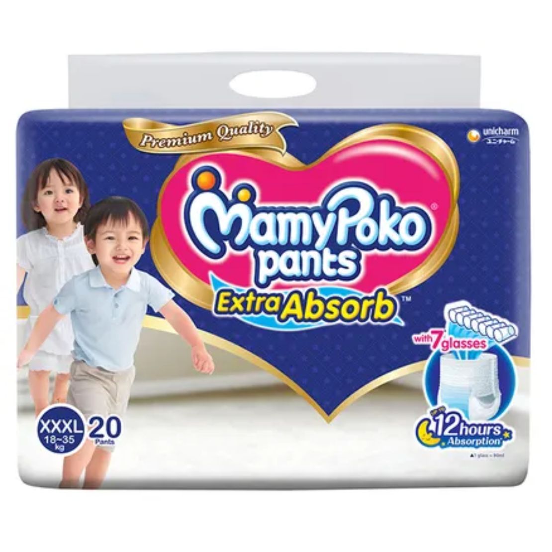 MamyPoko Pants Extra Absorb baby Diapers, XXXL18 (18 - 35 kg)