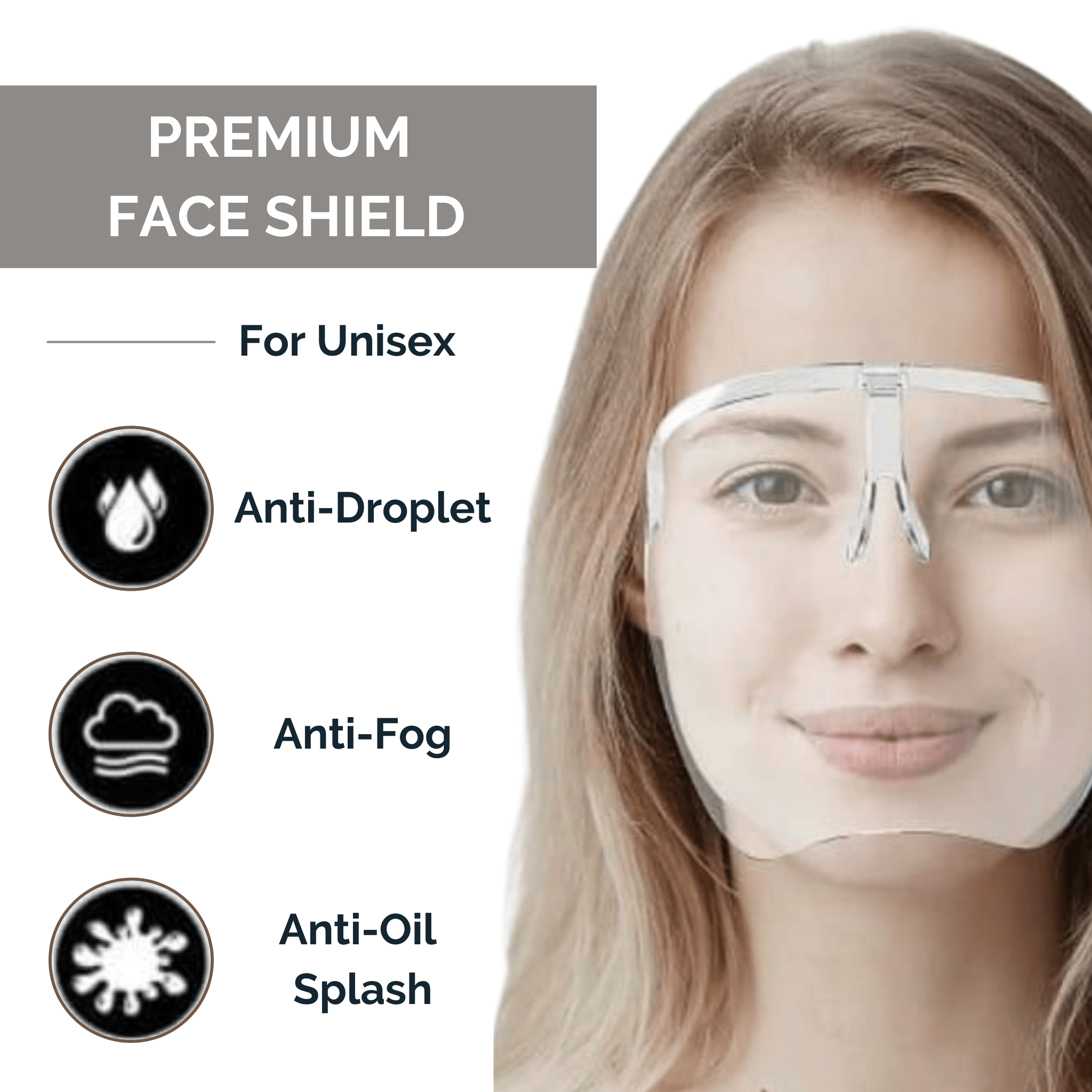 Face Shield Glass - Reusable Clear Face Shield - AeonCare