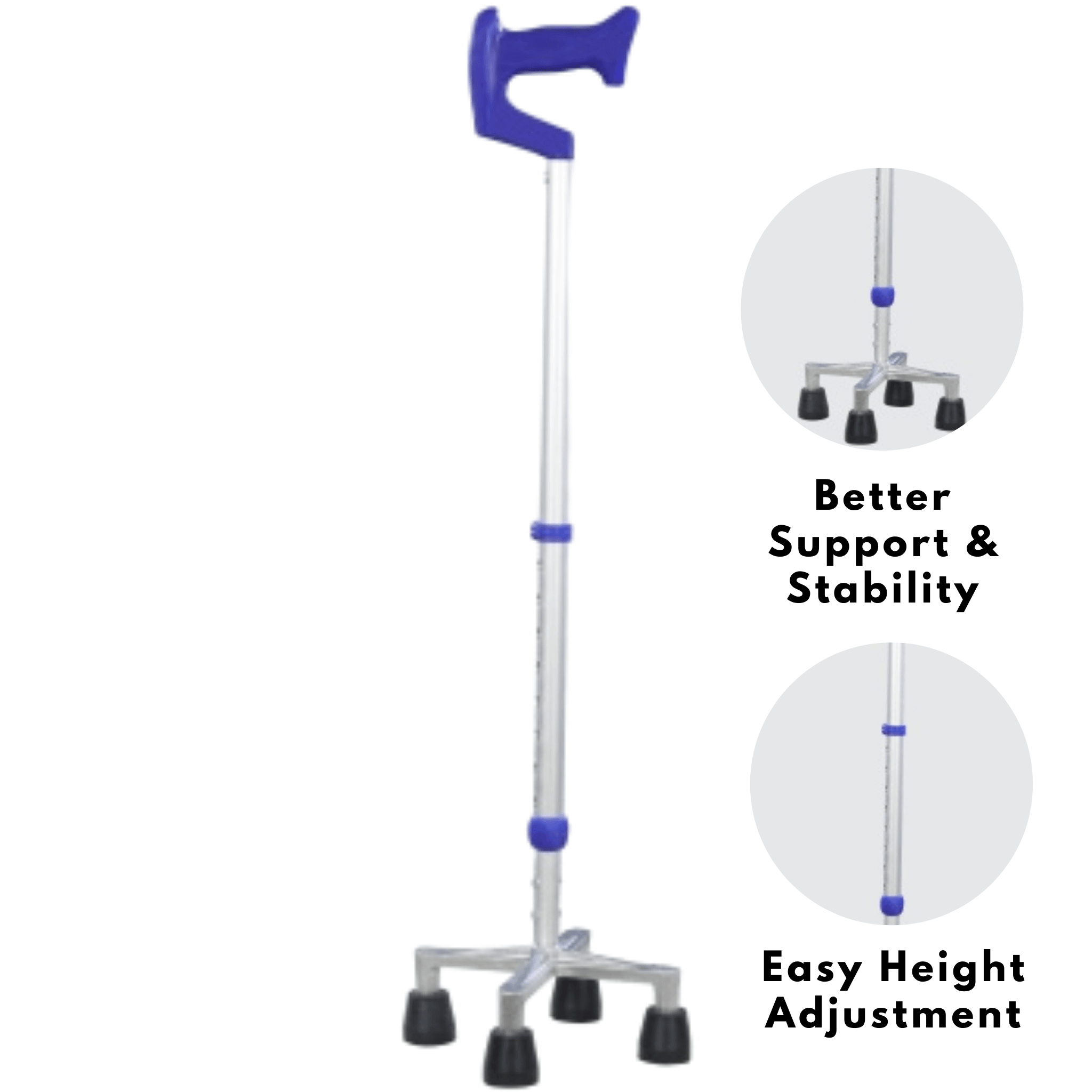 Crutch Stick - Quadripod - AeonCare