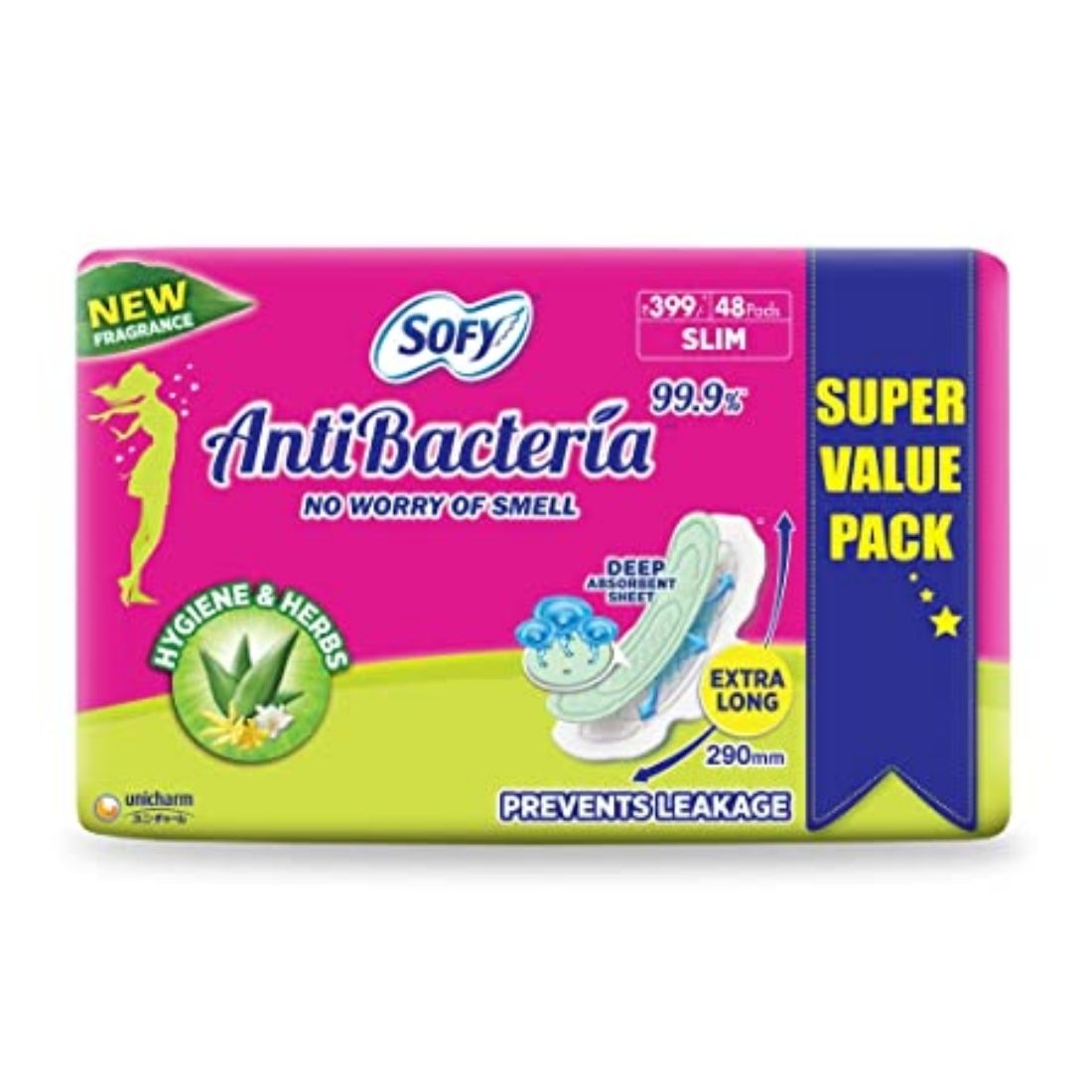 Sofy Antibacterial Extra Long Sanitary Napkins