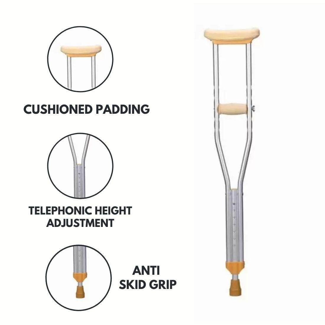 Under Arm Auxiliary Crutch Set - AeonCare