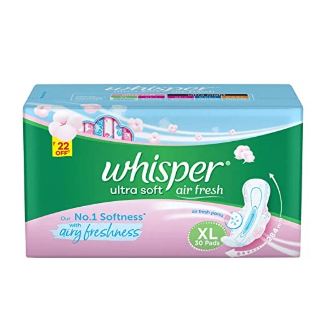 Buy Whisper Ultra Soft Sanitary Napkins, XL30 Online at Best Price in India