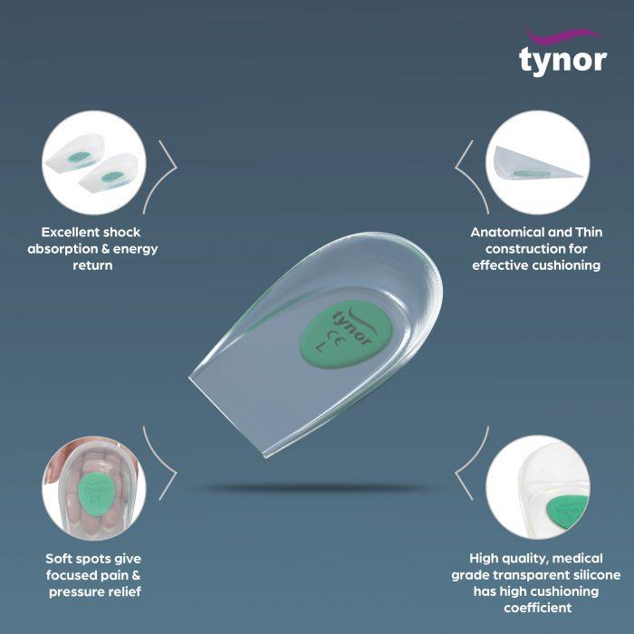 Tynor Heel Cup Silicone (Pair) - AeonCare