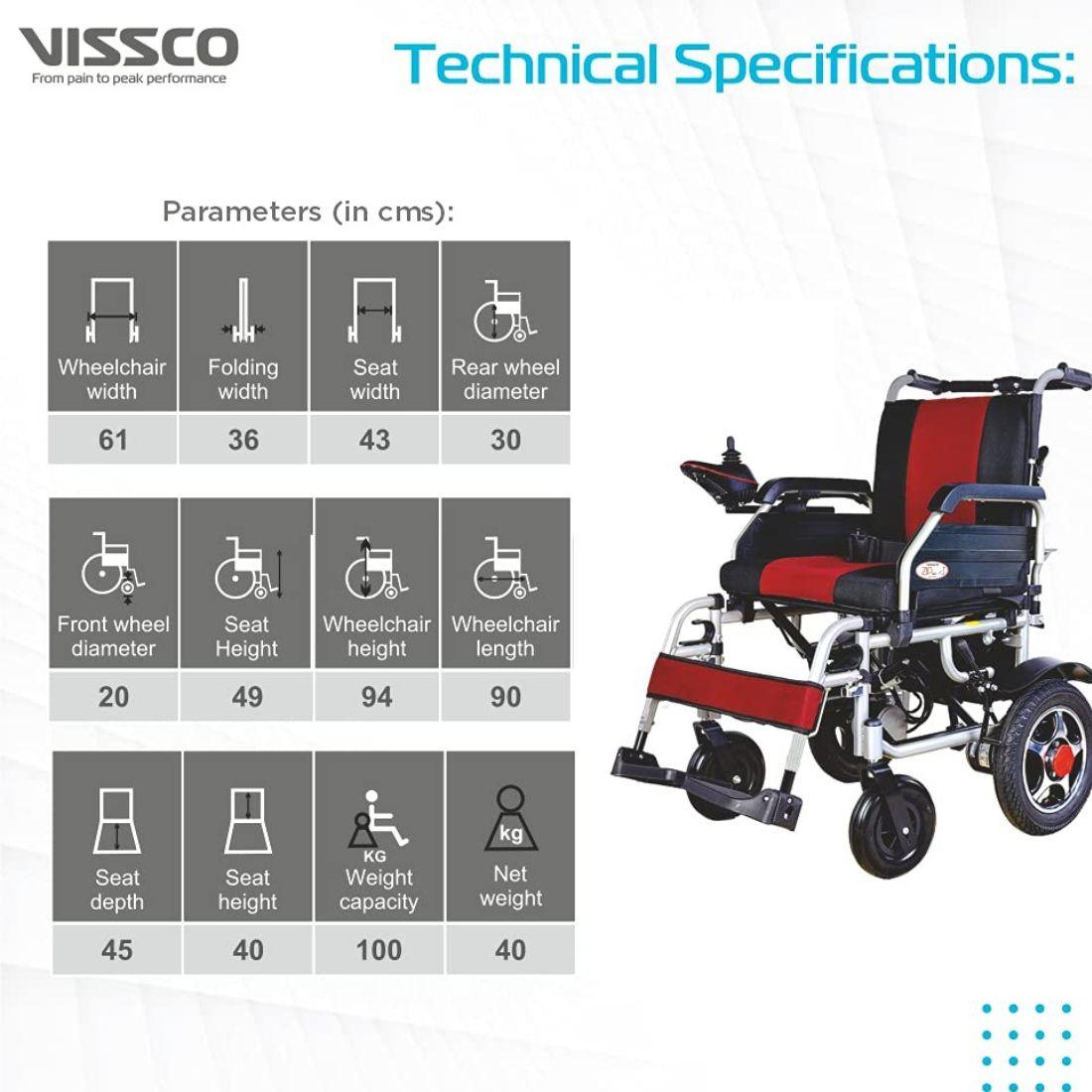 Power Wheelchair (Zip Lite) with Double Battery (Lead acid) - AeonCare