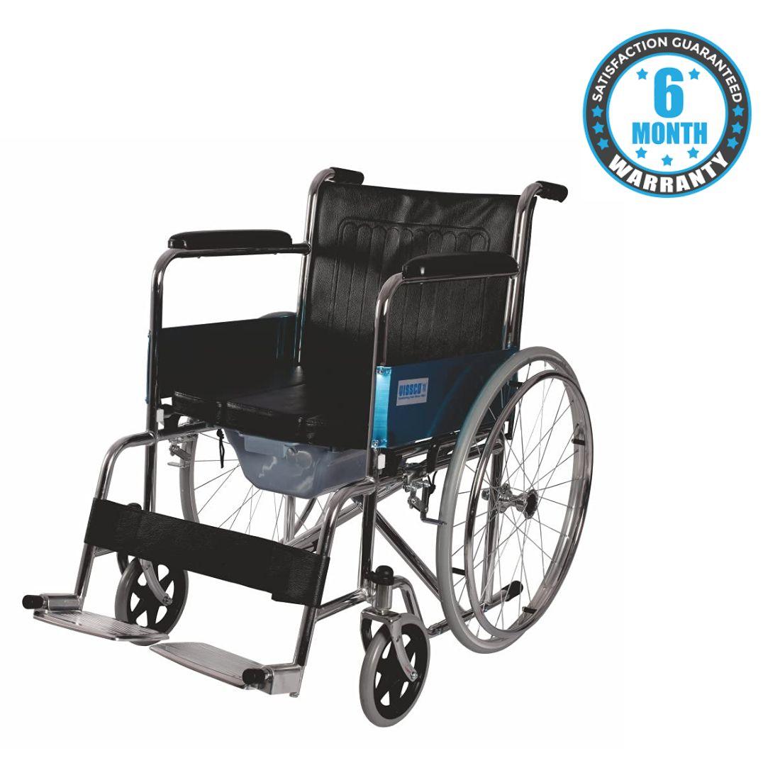 Vissco Comfort Lite Wheelchair | With Commode - AeonCare