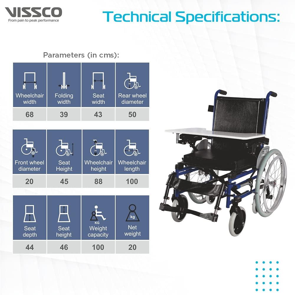 Vissco Champ Pediatric Wheelchair - With Writing Pad for Children - AeonCare