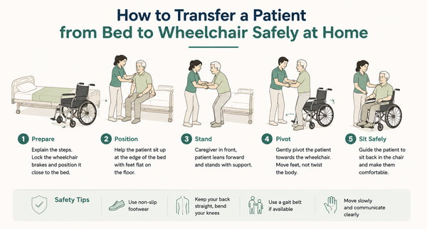 How to Transfer a Patient from Bed to Wheelchair Safely at Home