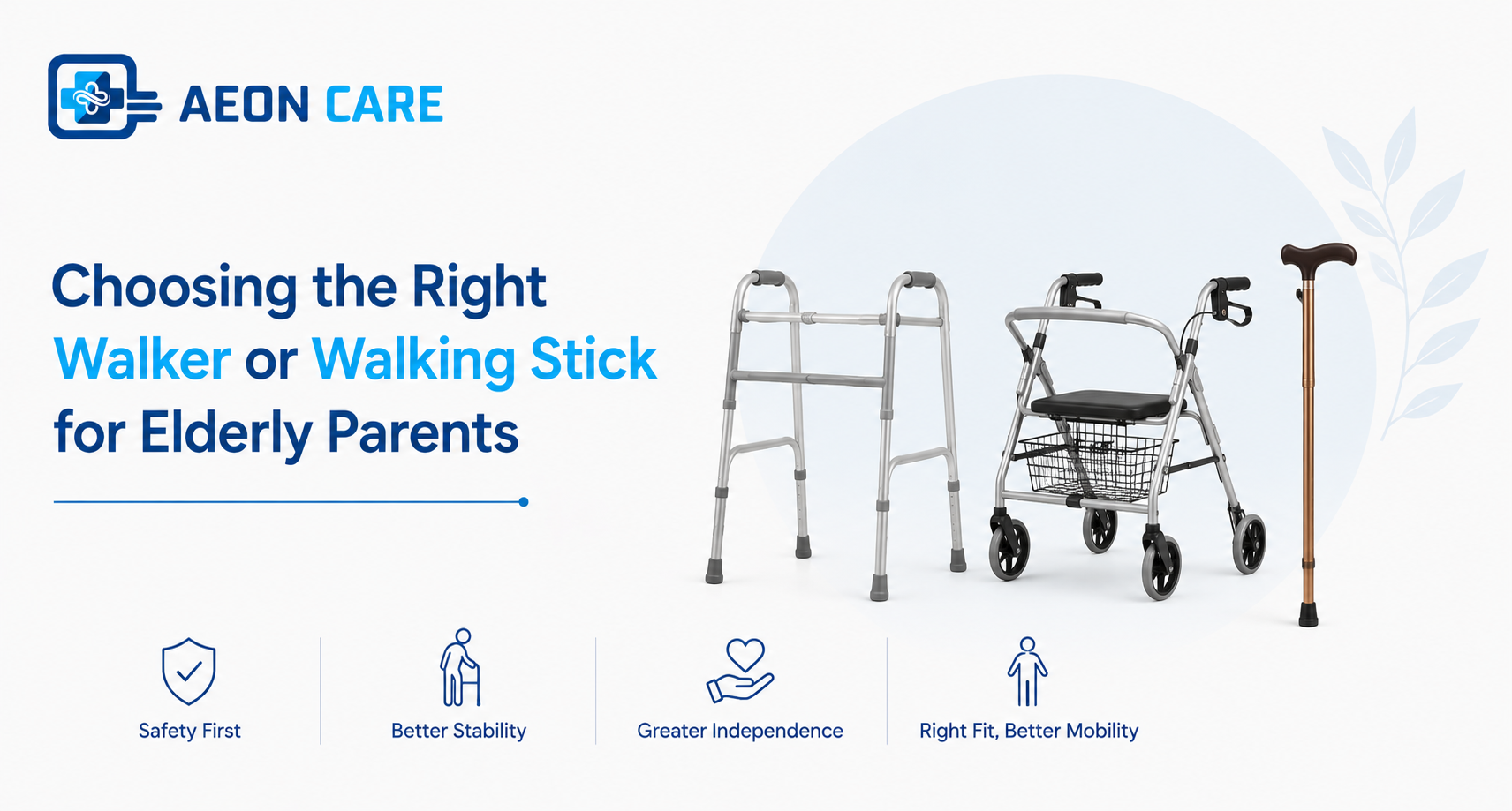 Choosing the Right Walker or Walking Stick for Elderly Parents