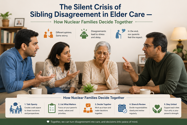 The Silent Crisis of Sibling Disagreement in Elder Care — How Nuclear Families Decide Together