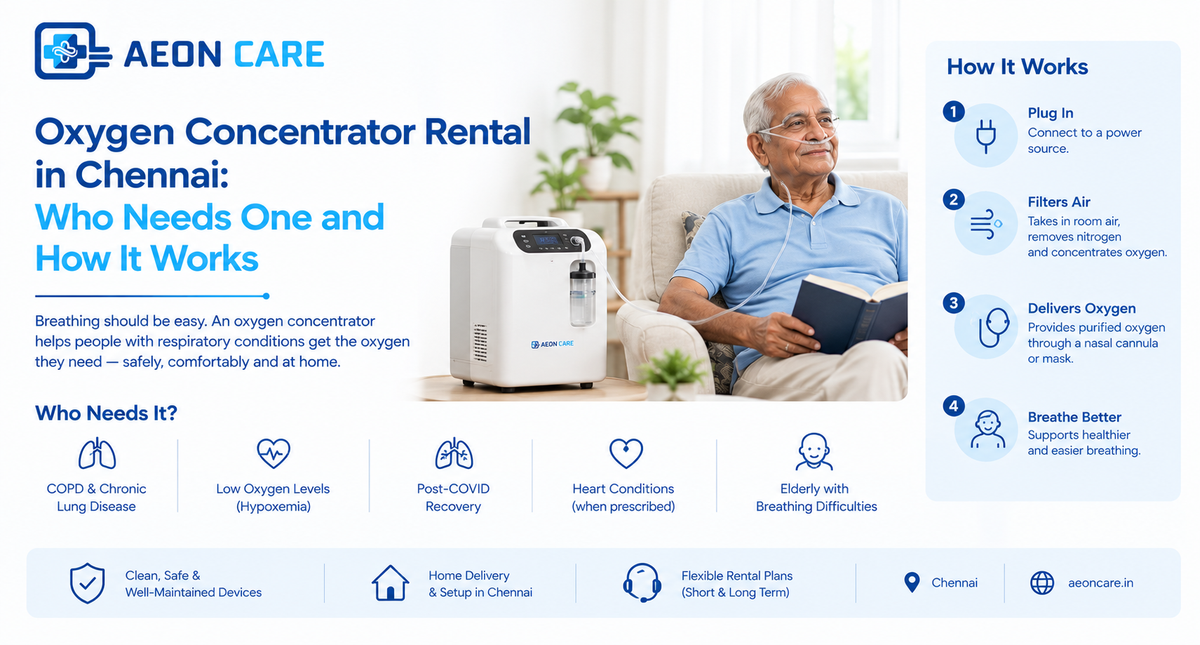 Oxygen Concentrator Rental in Chennai: Who Needs One and How It Works