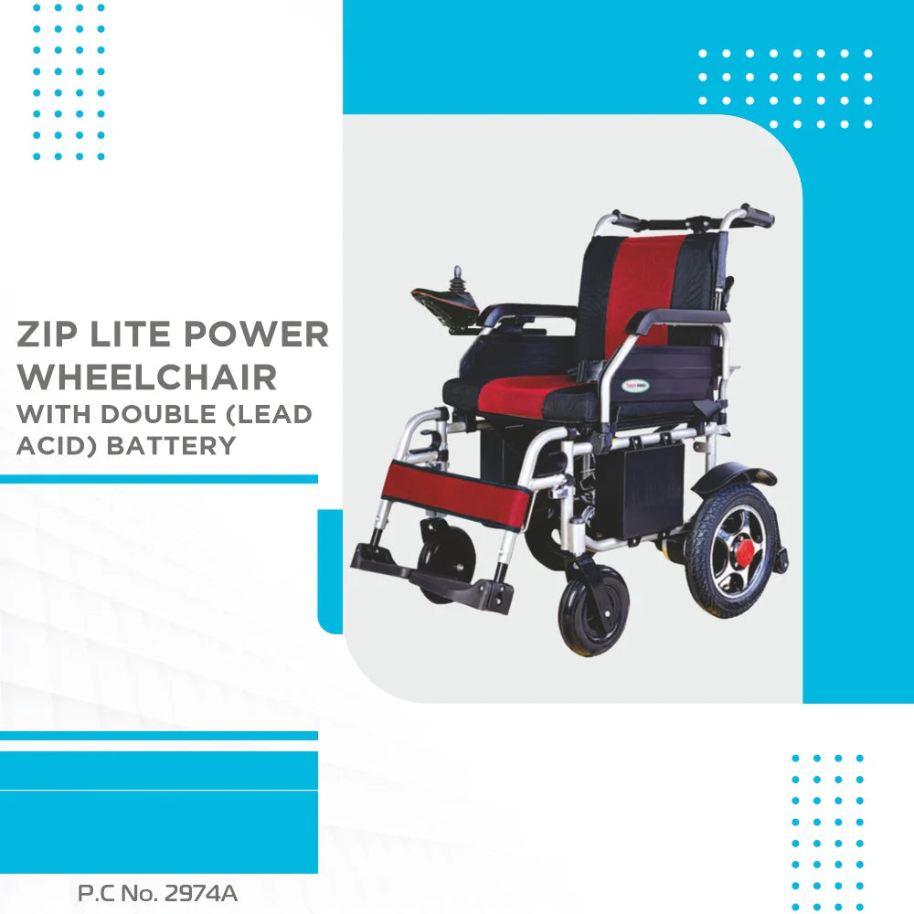Buy now Zip Lite power wheelchair with Double (Lead acid) Battery