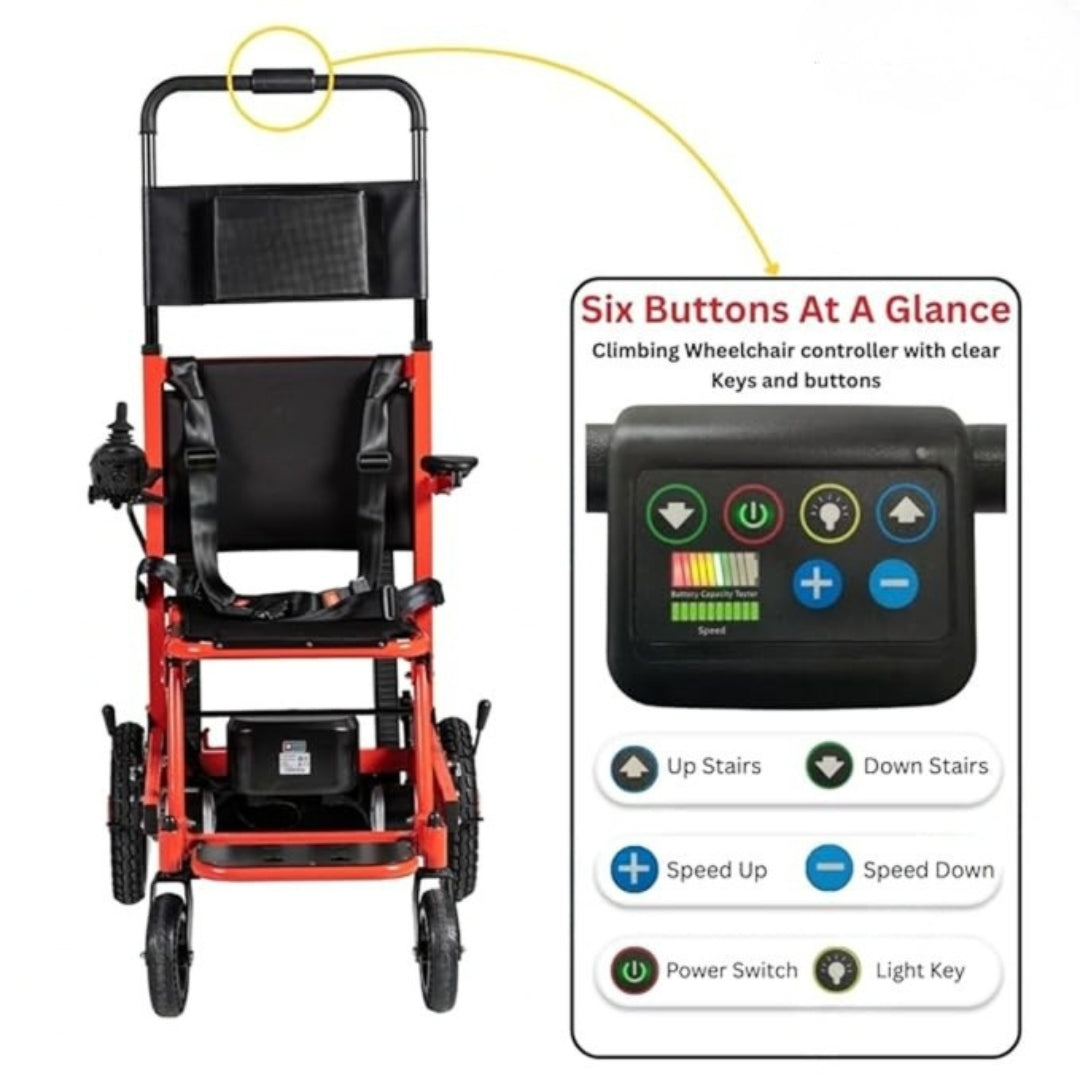 Stair Climbing Wheel Chair Electric With Joystick - Stair Case Climber