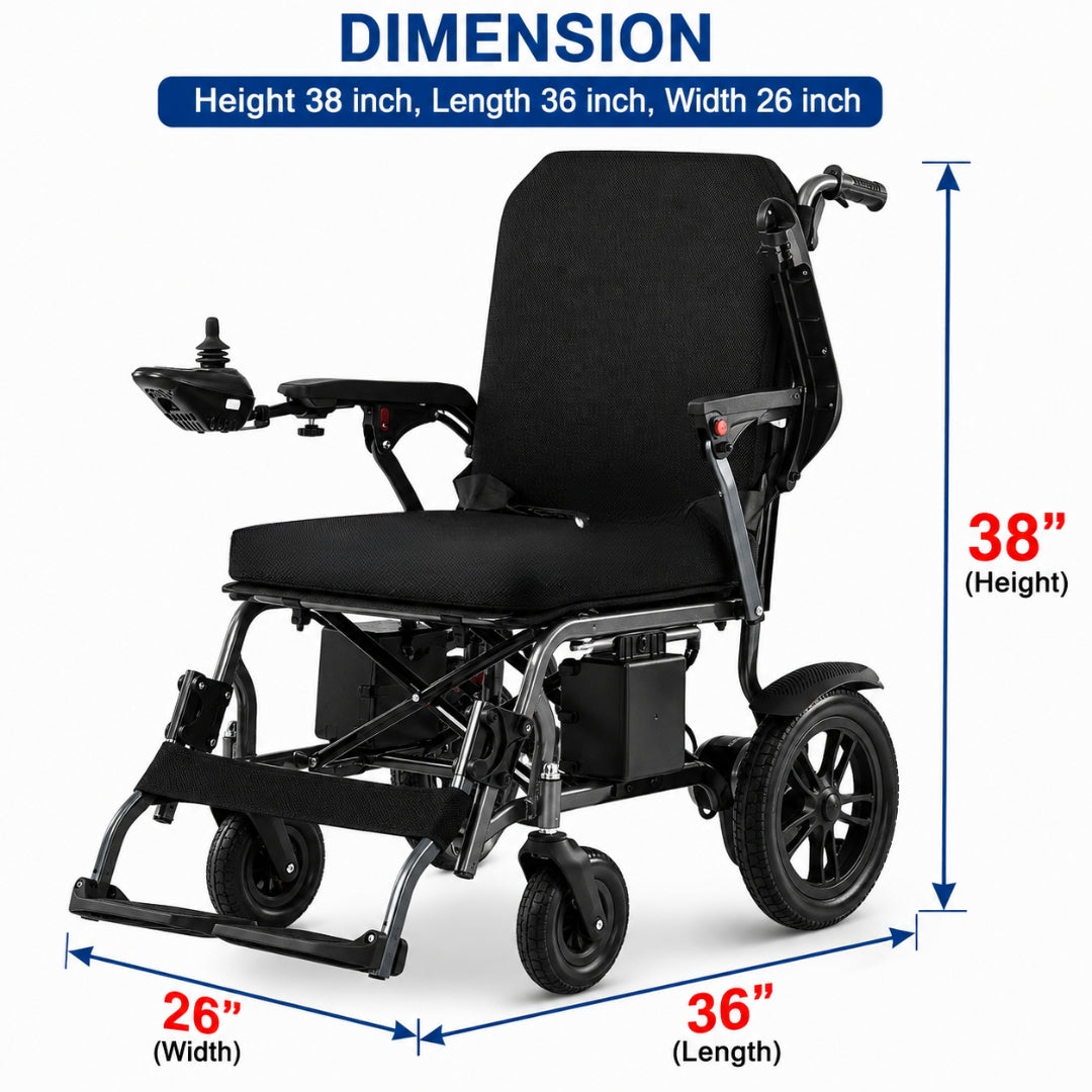 Foldable Electric Wheelchair with Lead Acid Battery