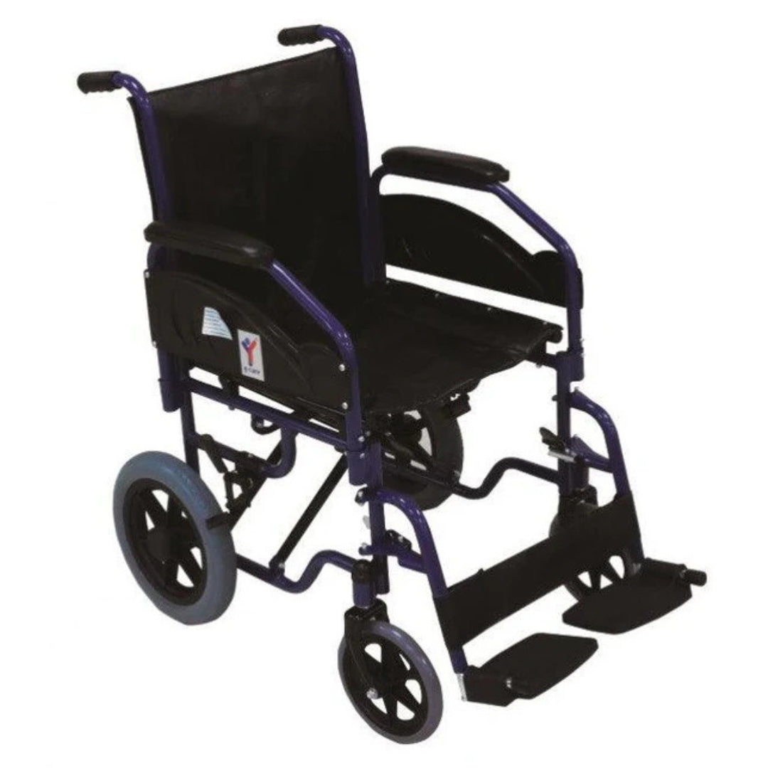Foldable Wheelchair - Lightweight Wheelchair with Armrest & Footrest Removable