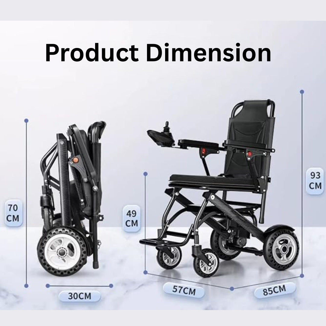 Foldable Electric Wheelchair - Compact, Lightweight, Lithium ion Battery AC6019