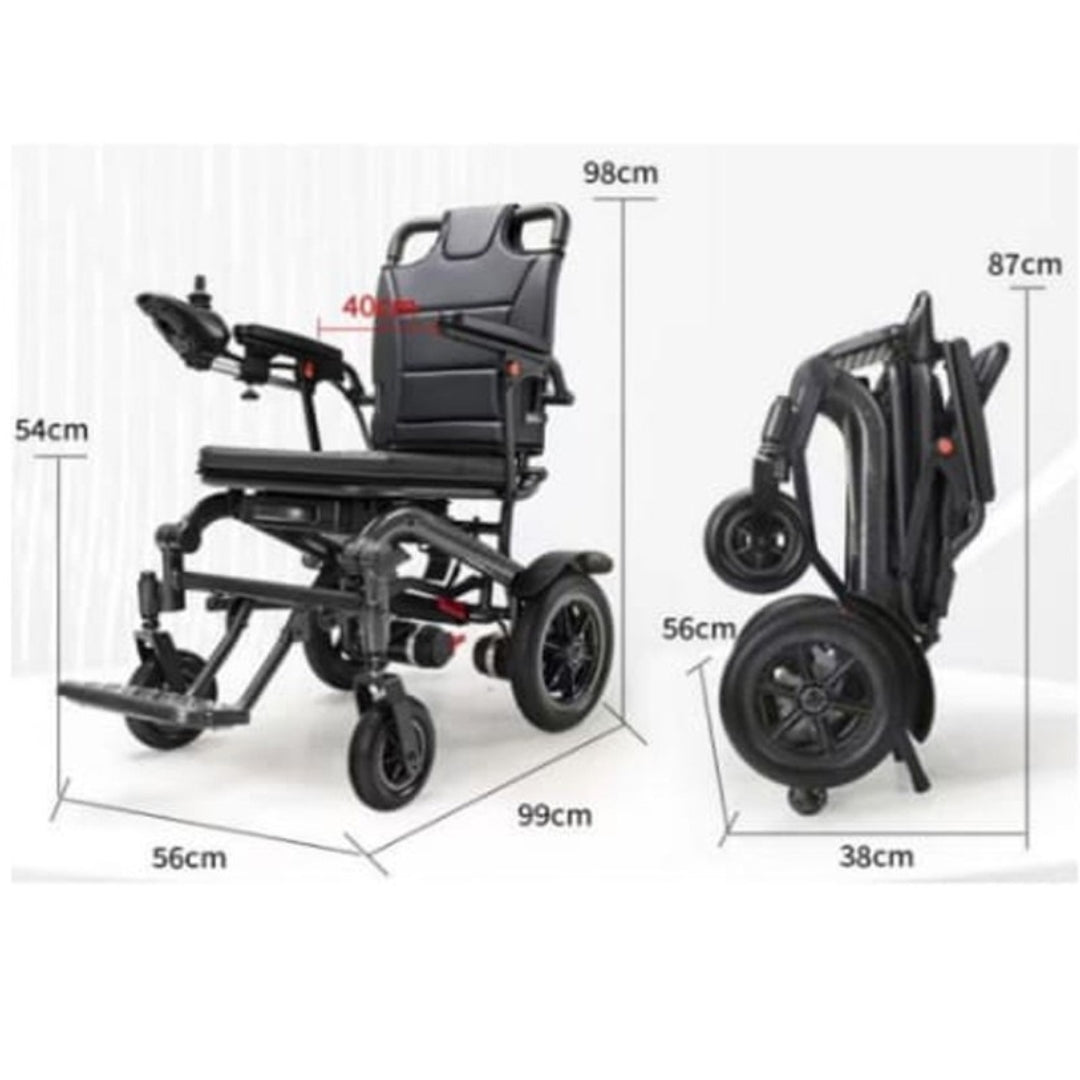 Electric Wheelchair - Foldable With Compact & Lithium Battery - Motorized Wheelchair