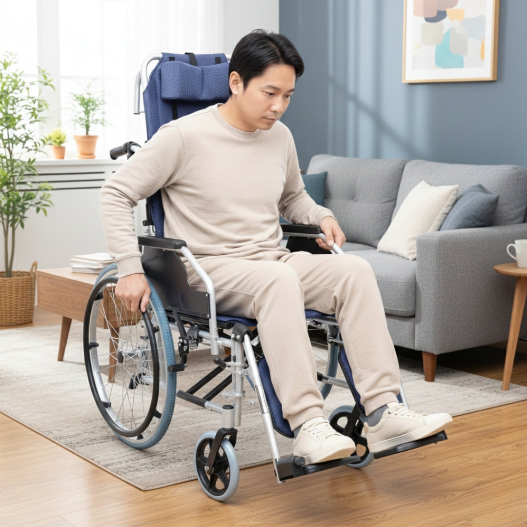 Reclining Aluminum Wheelchair - Foldable