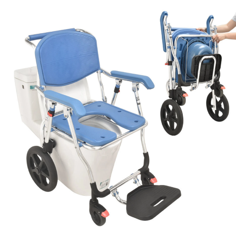 3 in 1 Multipurpose - Foldable Shower Cum Commode Wheelchair