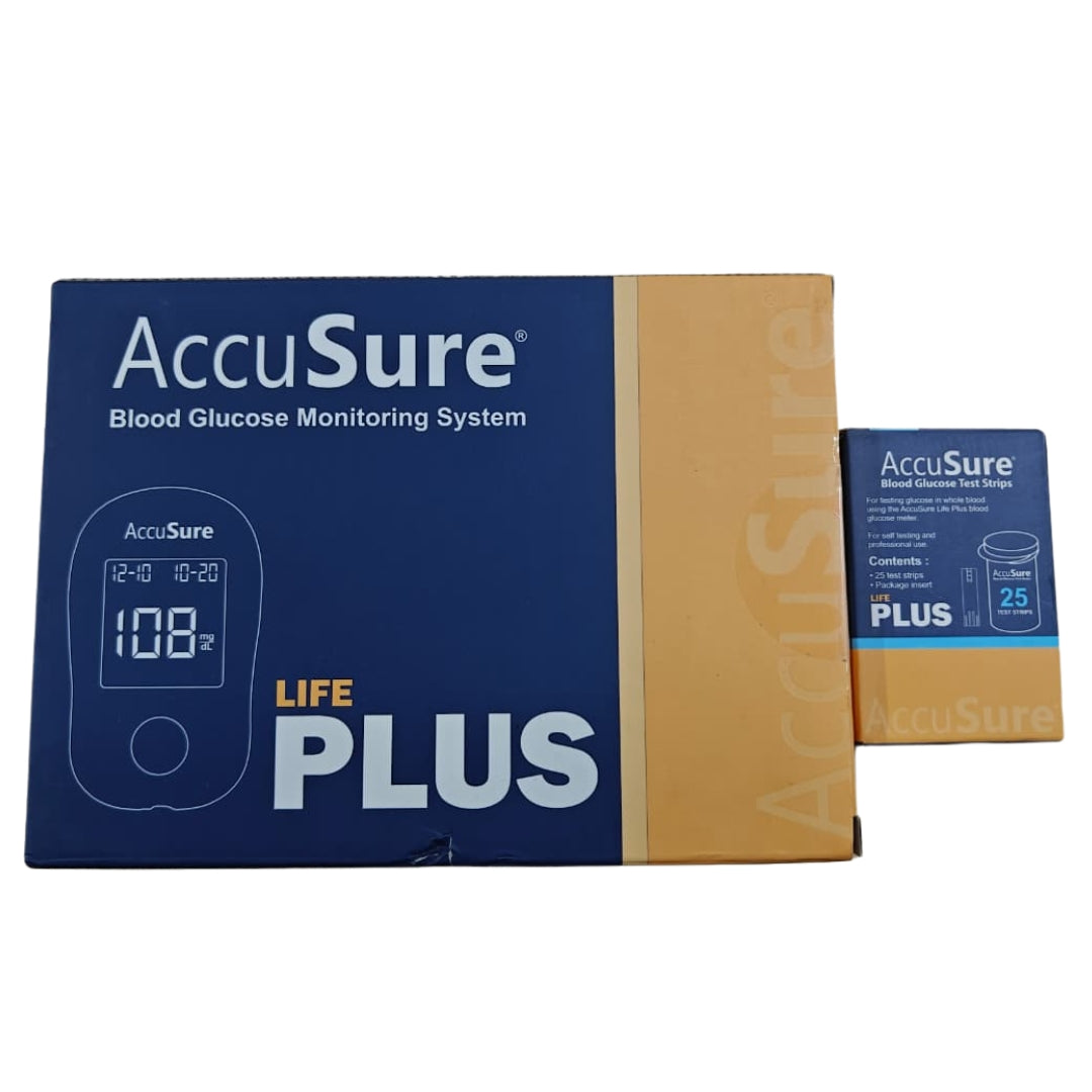 Accusure - Blood Glucose Monitoring System - Life Plus