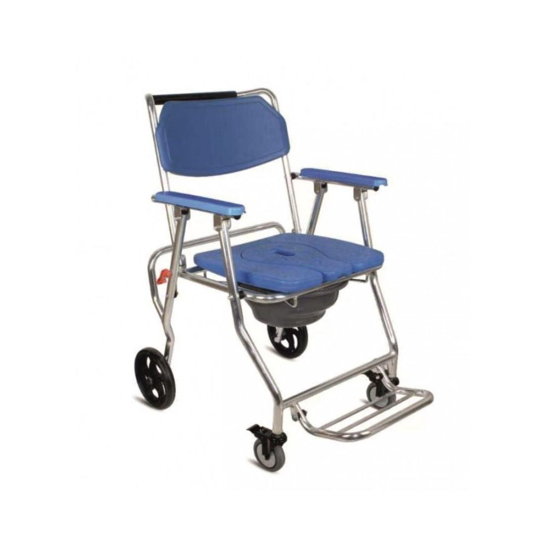 Foldable Commode Aluminium Wheelchair - AeonCare