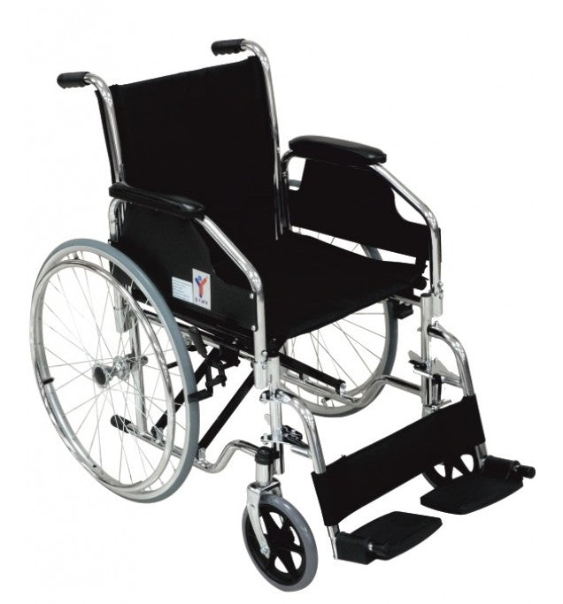 Wheelchair Arm & Foot Rest Removable - Chrome Plated
