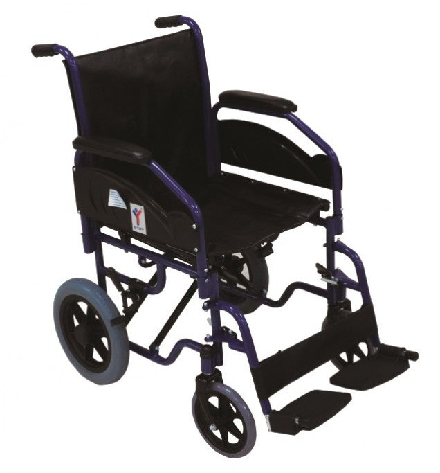 Premium Wheelchair - Foldable & Lightweight Wheelchair with Armrest & Footrest Removable