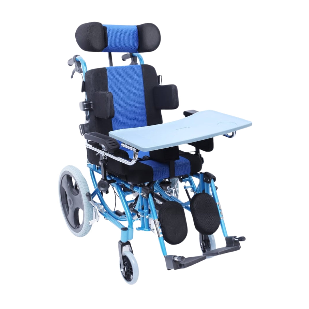 Multipurpose Foldable Cerebral Palsy Wheelchair with Recliner