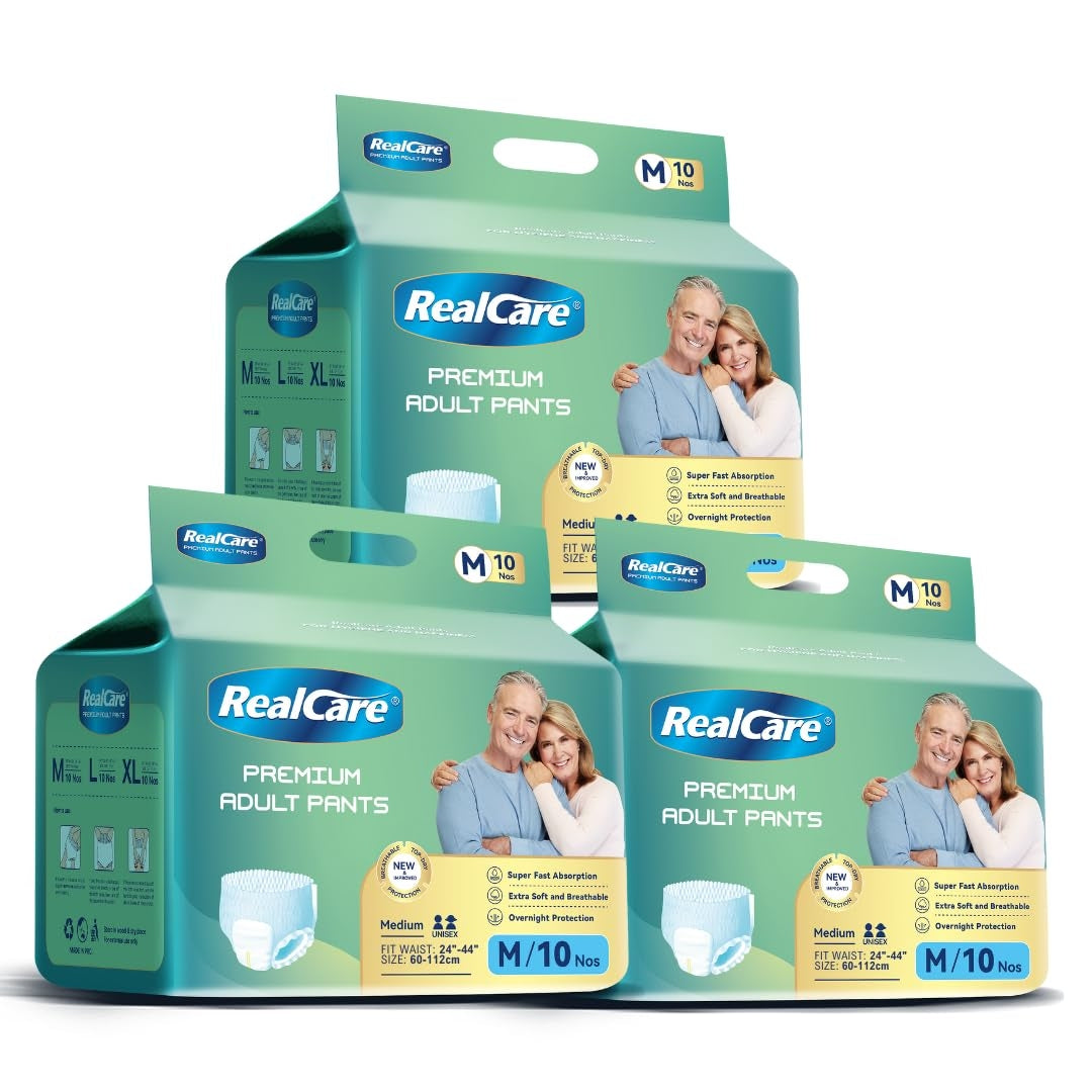 Realcare Overnight Adult Diaper (Tape Style) highly comfort design with Odour Free & Leak Proof