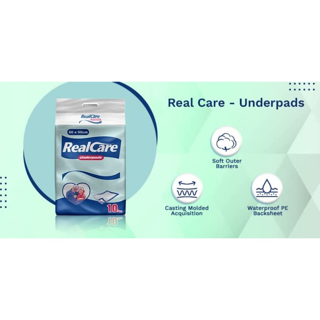 REALCARE Underpads - Super Absorbent,Superior Absorbency, Leak Proof