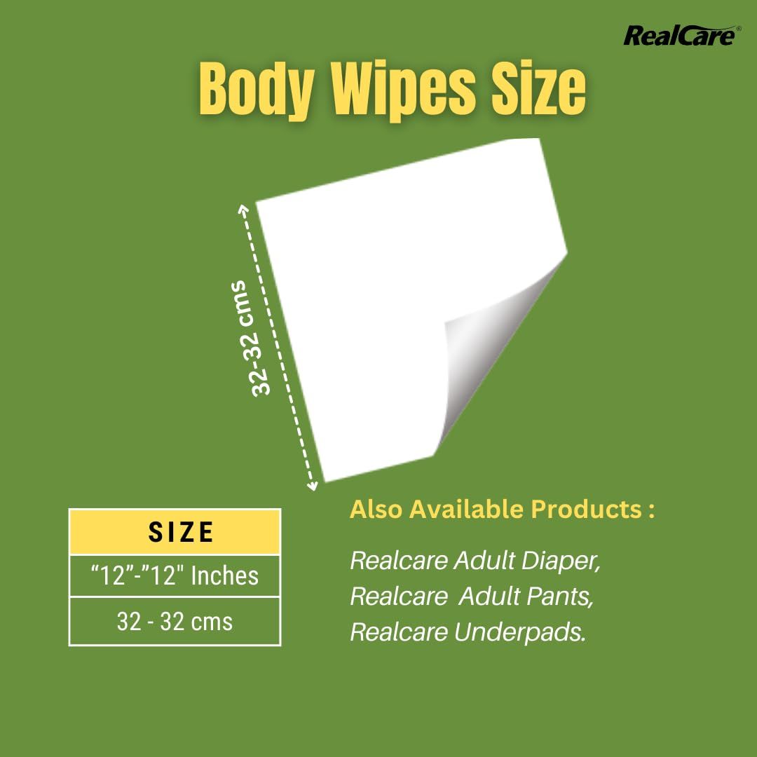 Realcare Adult Body Wipes Extra soft and Lengthy Body towels, Hygienic and cleansing