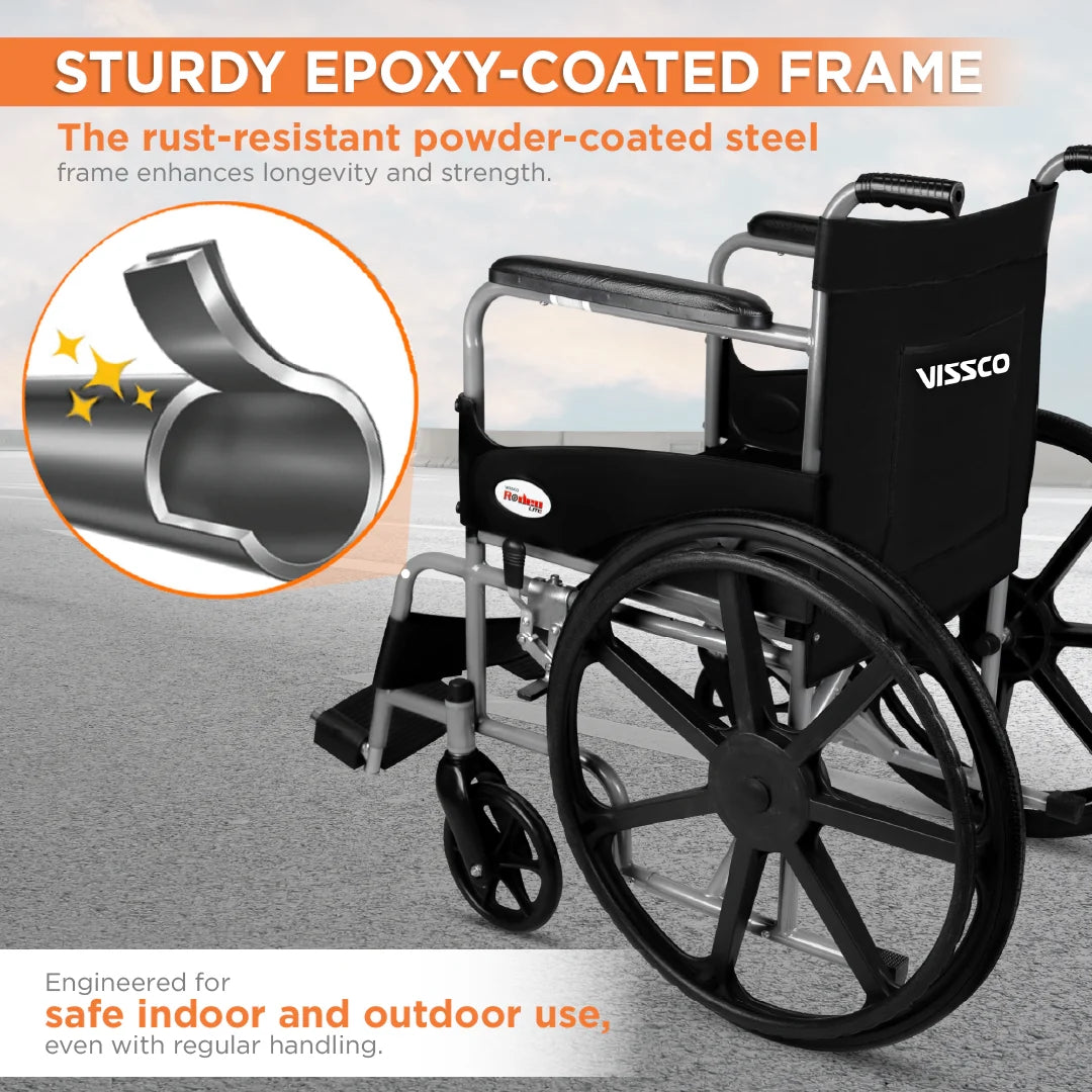 VISSCO - Rodeo Lite Foldable Wheelchair with Mag Wheels - 9983