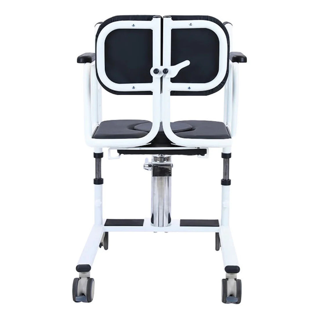 Lift & Transfer Wheelchair - Hydraulic (Easy Height Adjustable) with Commode, Food Tray AC77602