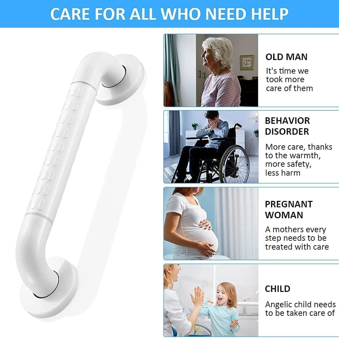 Heavy Duty High Grade ABS Grab Bar Safety Rail Handle for Senior Citizen - 16 Inch