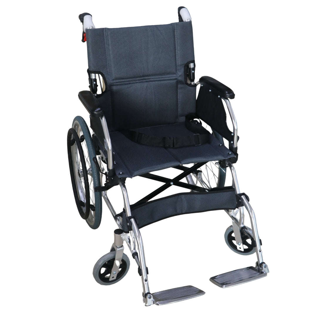 Lightweight Foldable Wheelchair for Travel - Aluminum