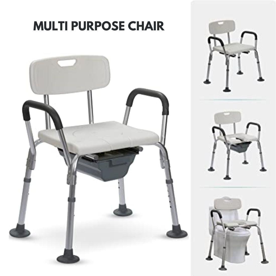 Buy Bath Chair + Commode Chair Multi Purpose Commode Chair Price in