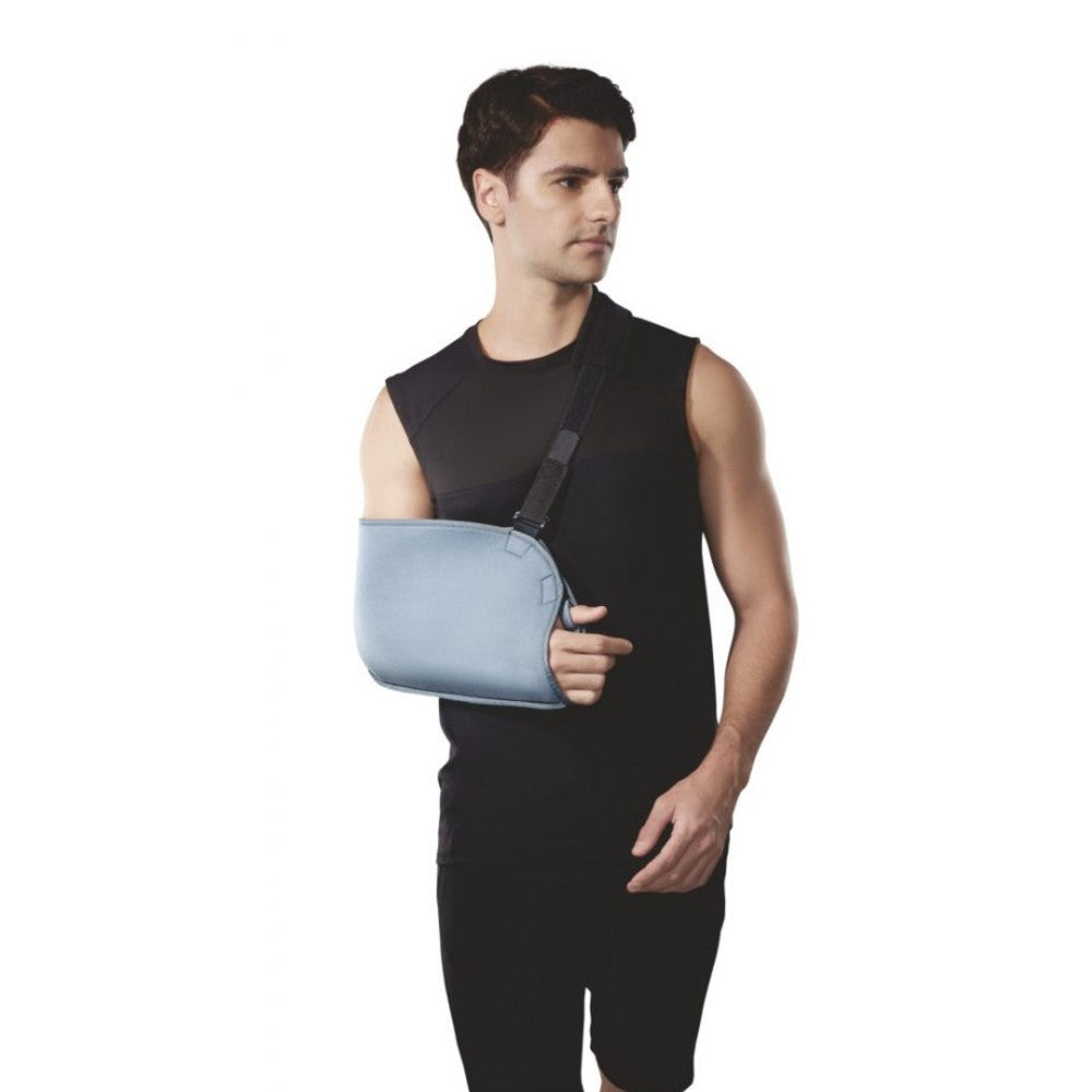 Externally supports the arm during recuperation form a fracture, sprain or injury. Buy now arm pouch sling for best price in India 