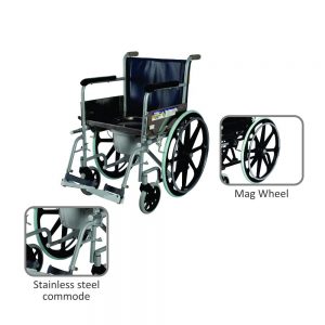 Vissco comfort wheelchair with commode