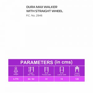 Dura Max Walker (Aluminium) With Straight Wheel