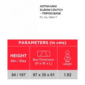 Vissco Astra max elbow crutch - Tripod base