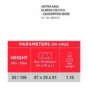 Vissco Astra max elbow crutch - Quadripod base