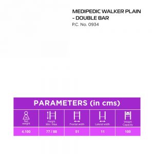 Medipedic Walker Plain (Double Bar)