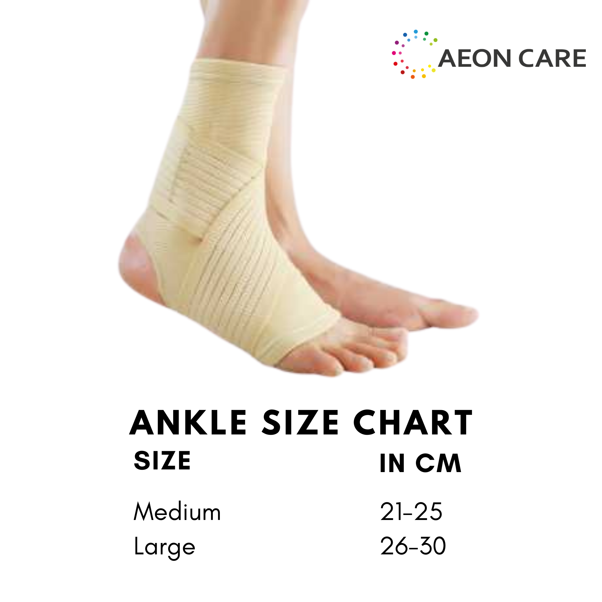 size chart for ankle binder. How to measure size for ankle binder