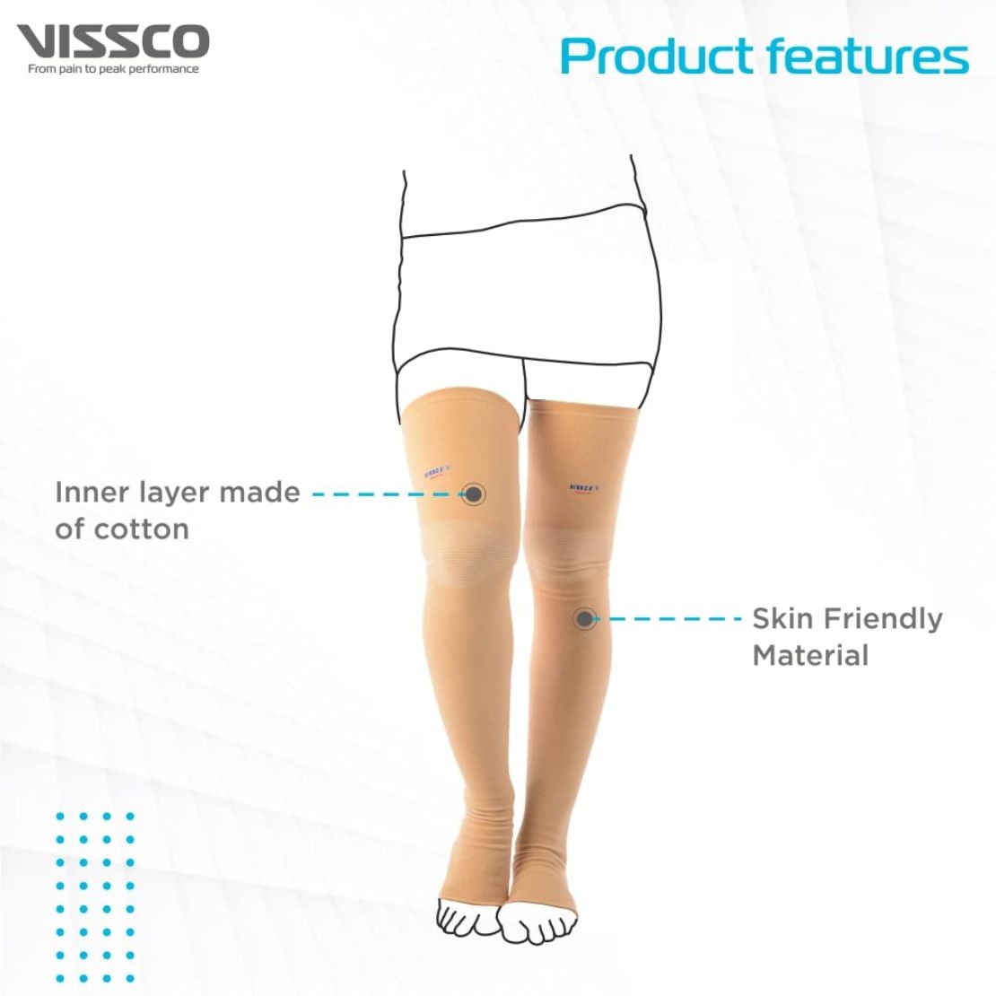 Vissco Medical Compression Stockings- Above The Knee