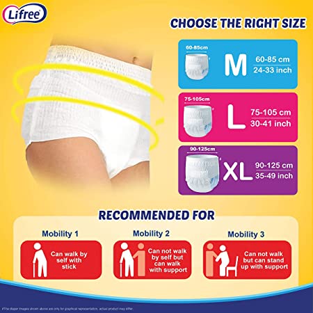 Buy Friends Premium Adult Diapers Pant Style - 30 Count -M with odour lock  and Anti-Bacterial Absorbent Core- Waist Size 25- 48 Inch ; 63.5-122cm  Online at Best Prices in India - JioMart.
