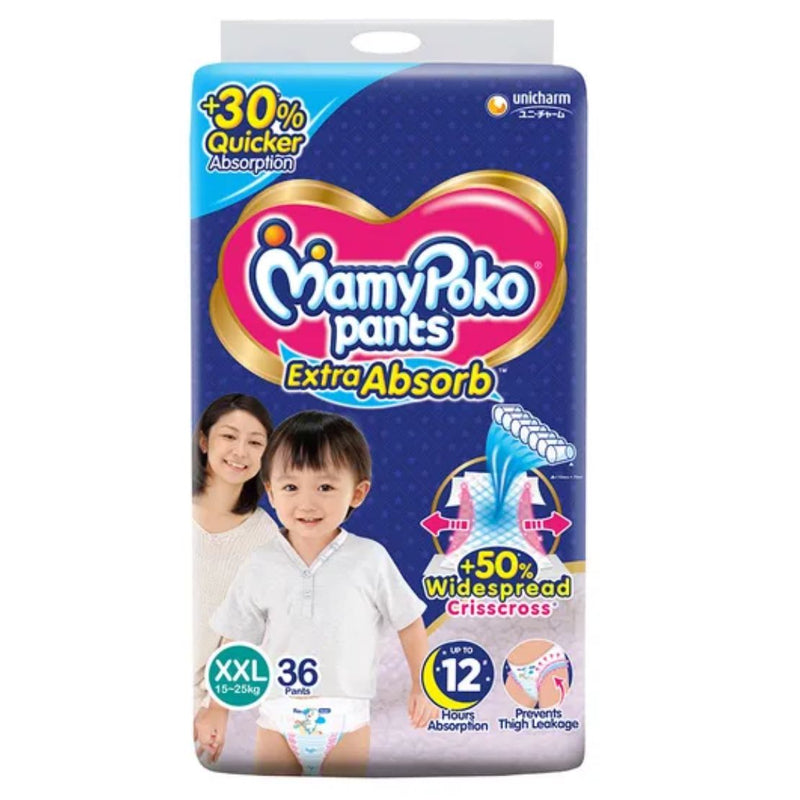 Mamy Poko Pants Extra Absorb baby Diapers, XXL (15 - 25 Kg)