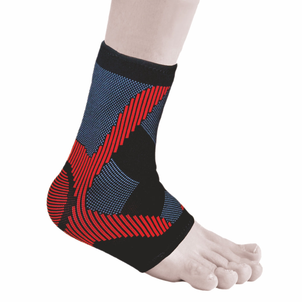 3-D Ankle Support is used to facilitate relief from discomfort in case of plantar fasciitis, joint pain, sprains, swelling, tendonitis, muscle weakness.
