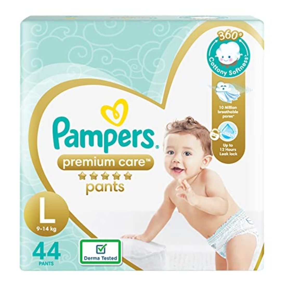 Little Angel Premier Pants Baby Diapers, Large (L) Size, 72 Count, Combo  Pack of 3, 24 Count/pack with Wetness Indicator, 9-14 Kg