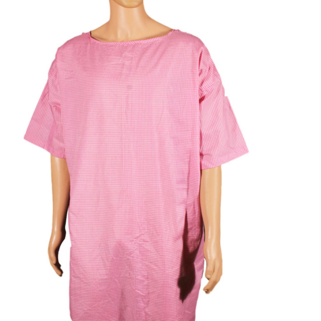 Buy Patient gown A short collarless gown that ties in the back, worn by patients being examined or treated in a doctor's office, clinic, or hospital. 