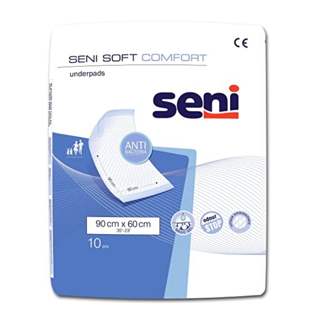 Seni Soft Comfort Underpads - 10 Pieces (90 x 60 cm)